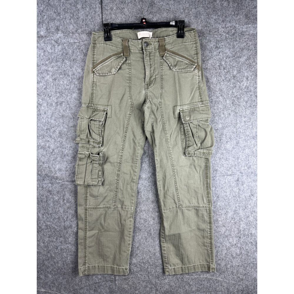 Gap Pants Men's 30x27 Green Original Cargo Straight Cotton Military Pockets Logo